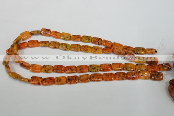 CLJ281 15.5 inches 10*14mm rectangle dyed sesame jasper beads wholesale