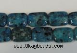 CLJ285 15.5 inches 10*14mm rectangle dyed sesame jasper beads wholesale