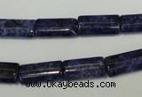 CLJ304 15.5 inches 8*16mm flat tube dyed sesame jasper beads wholesale