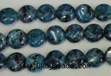 CLJ310 15.5 inches 10mm flat round dyed sesame jasper beads wholesale