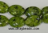 CLJ321 15.5 inches 13*18mm oval dyed sesame jasper beads wholesale