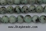 CLJ400 15.5 inches 4mm round sesame jasper beads wholesale