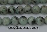 CLJ401 15.5 inches 6mm round sesame jasper beads wholesale