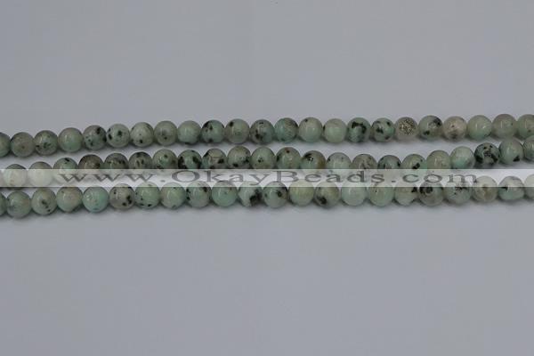 CLJ401 15.5 inches 6mm round sesame jasper beads wholesale