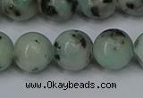 CLJ405 15.5 inches 14mm round sesame jasper beads wholesale