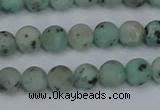 CLJ410 15.5 inches 4mm round matte sesame jasper beads wholesale