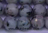 CLJ425 15.5 inches 14mm faceted round sesame jasper beads