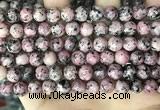 CLJ504 15.5 inches 4mm,6mm,8mm,10mm & 12mm round sesame jasper beads