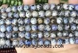 CLJ511 15.5 inches 4mm,6mm,8mm,10mm & 12mm round sesame jasper beads