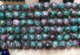 CLJ562 15.5 inches 6mm,8mm,10mm & 12mm faceted round sesame jasper beads