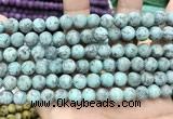 CLJ591 15 inches 8mm round matte sesame jasper beads