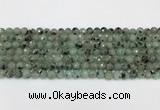 CLJ640 15.5 inches 6mm faceted round sesame jasper beads wholesale