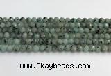 CLJ641 15.5 inches 8mm faceted round sesame jasper beads wholesale