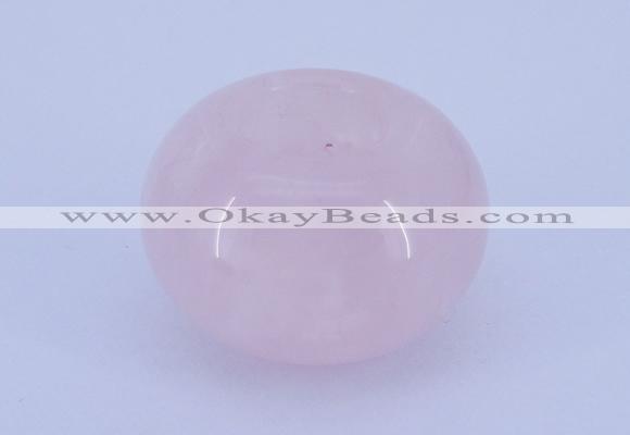 CLO01 19*30mm rondelle loose rose quartz gemstone beads wholesale