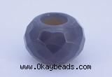 CLO10 19*30mm faceted rondelle loose grey agate gemstone beads wholesale