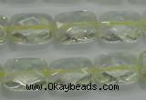 CLQ101 15 inches 13*18mm faceted rectangle natural lemon quartz beads