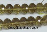 CLQ15 15.5 inches 8*12mm faceted rondelle natural lemon quartz beads