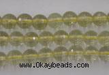 CLQ162 15.5 inches 8mm faceted round natural lemon quartz beads