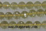 CLQ163 15.5 inches 10mm faceted round natural lemon quartz beads