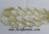 CLQ265 15.5 inches 20*25mm - 30*35mm faceted freeform lemon quartz beads