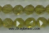 CLQ304 15.5 inches 12mm faceted nuggets lemon quartz beads