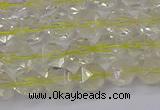 CLQ312 15.5 inches 8mm faceted nuggets lemon quartz beads