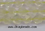 CLQ313 15.5 inches 10mm faceted nuggets lemon quartz beads