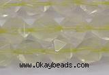 CLQ314 15.5 inches 12mm faceted nuggets lemon quartz beads