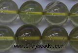 CLQ354 15 inches 12mm round natural lemon quartz beads wholesale