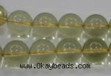 CLQ54 15.5 inches 14mm round natural lemon quartz beads wholesale