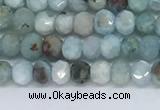 CLR100 15.5 inches 2*3mm faceted rondelle larimar gemstone beads