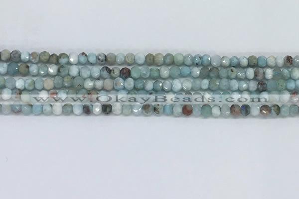 CLR100 15.5 inches 2*3mm faceted rondelle larimar gemstone beads