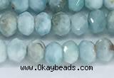 CLR110 15.5 inches 3*5mm faceted rondelle natural larimar beads