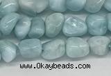 CLR134 15.5 inches 3*4mm - 4*6mm chips natural larimar gemstone beads