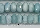 CLR139 15.5 inches 4*6mm faceted rondelle natural larimar beads