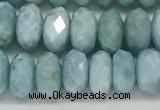 CLR140 15.5 inches 4*8mm faceted rondelle natural larimar beads