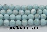 CLR15 15.5 inches 6mm round grade A natural larimar gemstone beads