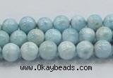 CLR16 15.5 inches 8mm round grade A natural larimar gemstone beads