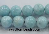 CLR18 15.5 inches 12mm round grade A natural larimar gemstone beads