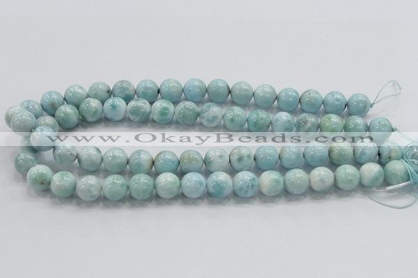 CLR20 15.5 inches 12mm round grade AA natural larimar gemstone beads