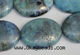 CLR216 15.5 inches 22*30mm oval larimar gemstone beads