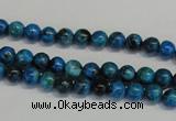 CLR300 15.5 inches 4mm round dyed larimar gemstone beads