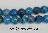 CLR302 15.5 inches 8mm round dyed larimar gemstone beads