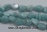 CLR33 15.5 inches 7*8mm nugget natural larimar gemstone beads