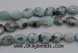 CLR35 15.5 inches 6*8mm oval natural larimar gemstone beads