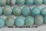 CLR352 15.5 inches 8mm round dyed larimar gemstone beads