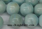 CLR356 15.5 inches 16mm round dyed larimar gemstone beads