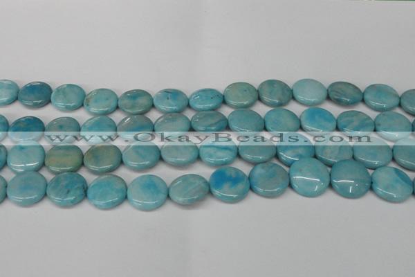 CLR363 15.5 inches 16mm flat round dyed larimar gemstone beads