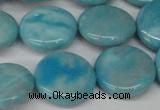 CLR364 15.5 inches 18mm flat round dyed larimar gemstone beads