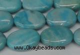 CLR374 15.5 inches 13*18mm oval dyed larimar gemstone beads